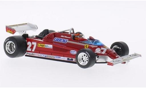 Ferrari 126 1/43 Brumm CK Turbo No.27 Scuderia Formel 1 GP Italien 1981 avec figurine de conducteur G.Villeneuve diecast model cars