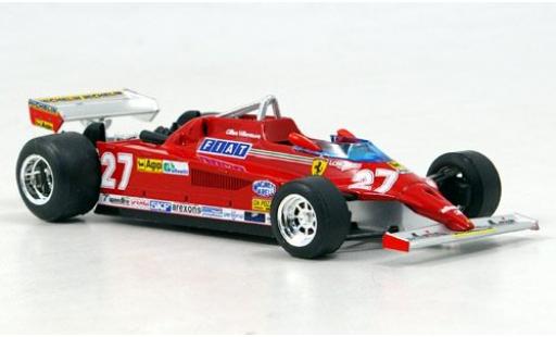 Ferrari 126 1/43 Brumm CK Turbo No.27 Scuderia Formel 1 GP Monte Carlo 1981 G.Villeneuve sans Vitrine diecast model cars