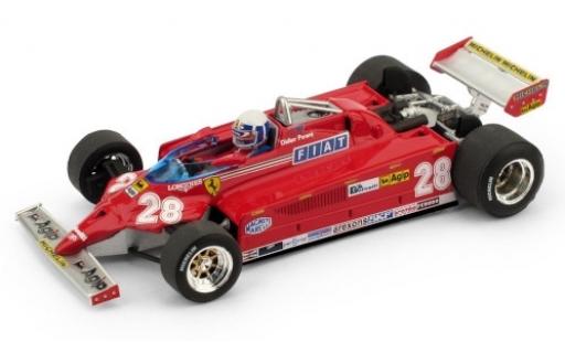 Ferrari 126 1/43 Brumm CK Turbo No.28 Scuderia Formel 1 GP Monaco 1981 y compris les figurine de conducteur D.Pironi diecast model cars