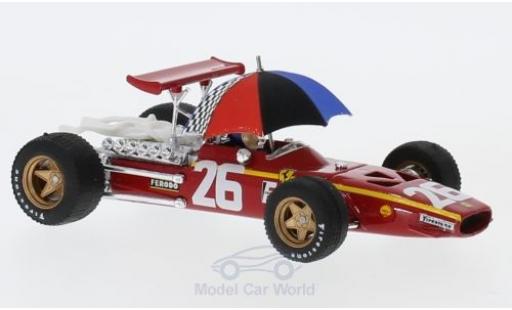 Ferrari 312 P 1/43 Brumm F1 No.26 Formel 1 GP Frankreich 1968 mit Fahrer und Regenschirm J.Ickx diecast model cars