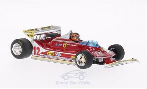 Ferrari 312 T4 1/43 Brumm T4 No.12 GP Monaco 1979 mit Fahrerfigur G.Villeneuve diecast model cars
