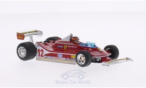 Ferrari 312 T4 1/43 Brumm T4 No.12 Scuderia Formel 1 GP USA West 1979 mit Fahrerfigur G.Villeneuve diecast model cars