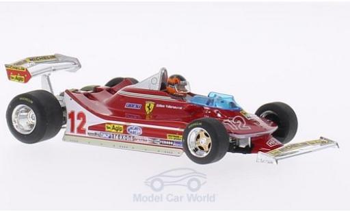 Ferrari 312 T4 1/43 Brumm T4 No.12 Scuderia GP Niederlande 1979 mit Figur G.Villeneuve diecast model cars