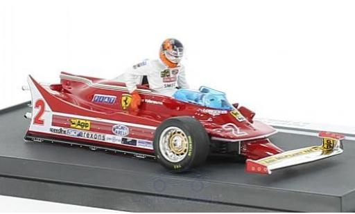 Ferrari 312 P 1/43 Brumm T5 No.2 Formel 1 GP Italien 1980 mit Fahrerfigur G.Villeneuve diecast model cars