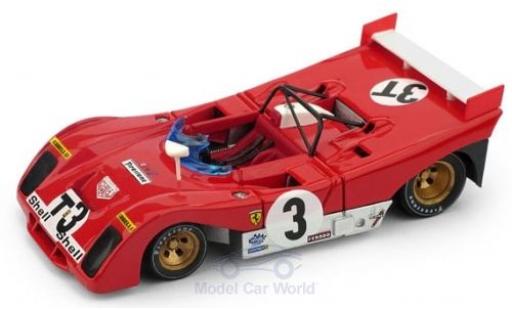 Ferrari 312 1/43 Brumm PB RHD No.3T Targa Florio 1972 T-Car A.Merzario/S.Munari diecast model cars