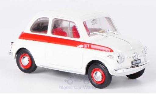 Diecast model cars Fiat 500 1/43 Brumm Sport white/red 1958 ohne Vitrine Fiat 500 1/43 Brumm Sport white/red 1958 ohne Vitrine diecast model cars