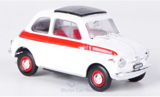 Diecast model cars Fiat 500 1/43 Brumm Sport white/red 1959 Schiebedach geschlossen ohne Vitrine Fiat 500 1/43 Brumm Sport white/red 1959 Schiebedach geschlossen ohne Vitrine diecast model cars