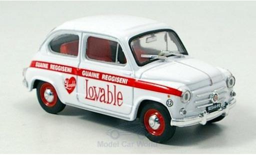 Diecast model cars Fiat 600 1/43 Brumm 1960 Intimo Lovable Fiat 600 1/43 Brumm 1960 Intimo Lovable diecast model cars