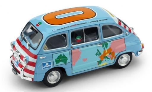 Diecast model cars Fiat 600 1/43 Brumm D Multipla Graziano Rossi Motorhome 1960 Fiat 600 1/43 Brumm D Multipla Graziano Rossi Motorhome 1960 diecast model cars