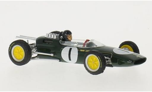 Lotus 25 1/43 Brumm No.1 Team Formel 1 GP Belgien 1963 avec figurine de conducteur J.Clark diecast model cars