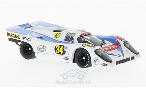 Porsche 917 1971 1/43 Brumm K No.34 Zitro Racing 1000 Km Buenos Aires 1971 D.Martin/P.Brea diecast model cars