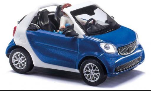 Smart ForTwo 1/87 Busch Fortwo cabriolet blue foncé 2015 diecast model cars