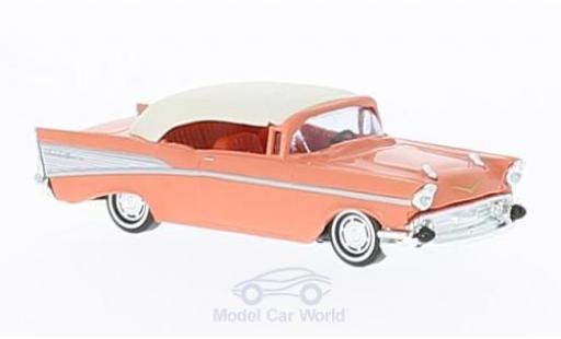 Chevrolet Bel Air 1957 1/87 Busch Cabrio pink/white 1957 diecast model cars