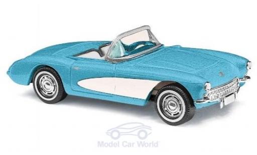 Chevrolet Corvette 1/87 Busch C1 Convertible blue/white 1956 diecast model cars