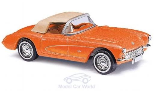 Diecast model cars Chevrolet Corvette 1/87 Busch C1 Convertible metallic orange 1956 mit Softtop Chevrolet Corvette 1/87 Busch C1 Convertible metallic orange 1956 mit Softtop diecast model cars