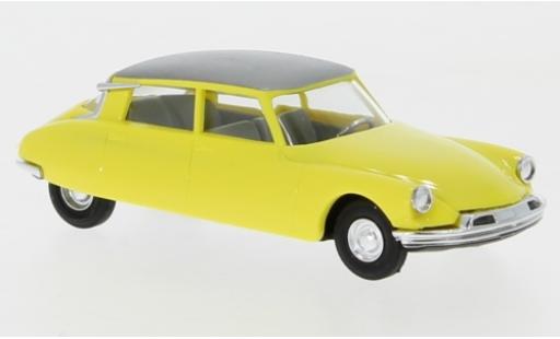 Citroen DS 1/87 Busch 19 yellow/metallic grey diecast model cars
