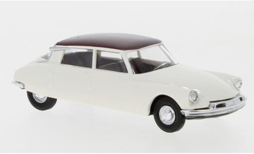 Citroen DS 1/87 Busch 19 white/red diecast model cars