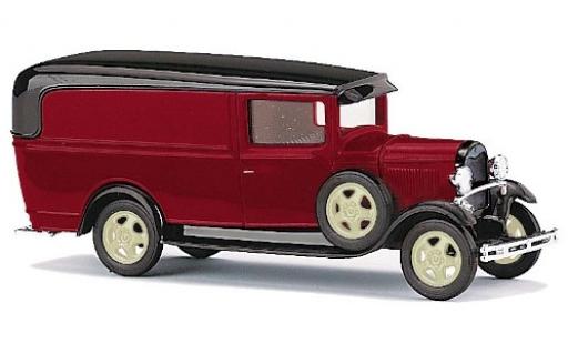 Ford Model A 1/87 Busch A red/black diecast model cars
