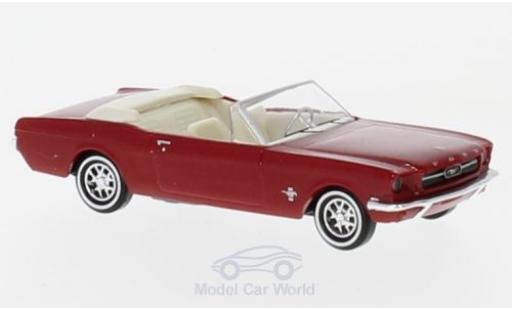 Ford Mustang 1/87 Busch Cabrio metallic red 1964 diecast model cars