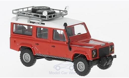 Land Rover Defender 1/87 Busch red/white Lion 1983 mit Dachgepäckträger und zwei Ersatzreifen diecast model cars