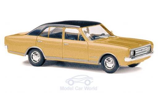 Opel Rekord 1/87 Busch C gold/black 1966 diecast model cars