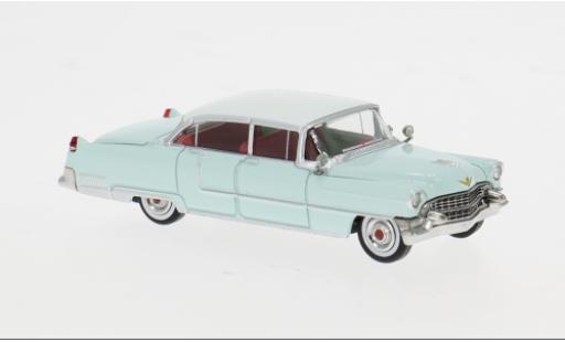 Diecast model cars Cadillac Fleetwood blau/weiss 1955 1/87 Brekina