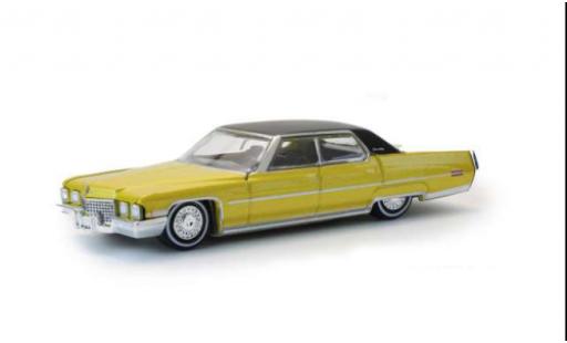 Cadillac Sedan 1/64 Greenlight DeVille gelb/schwarz 1971 1:64 diecast model cars