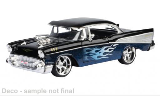 Chevrolet Bel Air 1/24 Motormax schwarz/blau 1957 1:24 diecast model cars