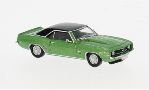 Diecast model cars Chevrolet Camaro gr&Atilde;&frac14;n/schwarz 1969 1/87 Brekina