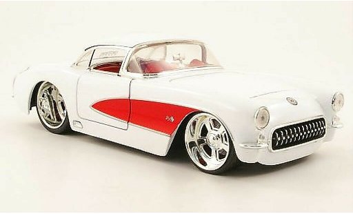 Chevrolet Corvette tuning 1/24 Jada Toys C1 (C1) white/red 1957 diecast model cars