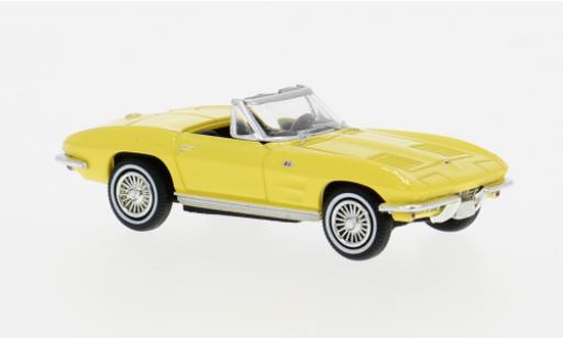 Chevrolet Corvette 1/87 Brekina C2 Cabrio gelb 1962 1:87 diecast model cars