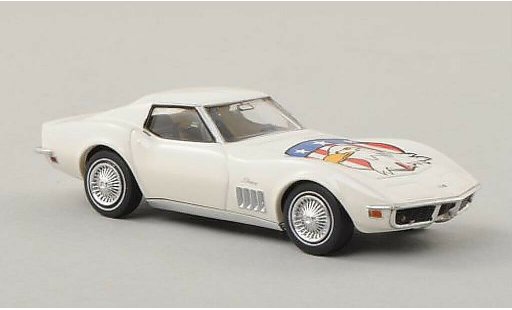 Chevrolet Corvette Coupe 1/87 Brekina C3 American Eagle white with Dekor auf Motorhaube diecast model cars