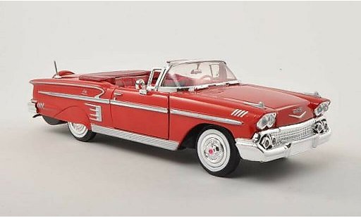 Chevrolet Impala Convertible 1/24 Motormax red 1958 diecast model cars