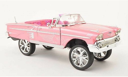 Chevrolet Impala lowrider 1/24 Motormax High Rider pink with Dekor 1958 diecast model cars