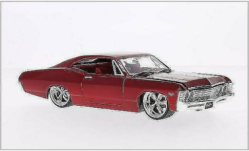 Chevrolet Impala tuning 1/24 Jada Toys SS red 1967 diecast model cars