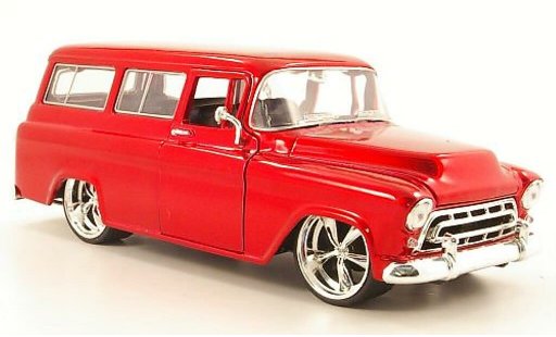Chevrolet Suburban suv 1/24 Jada Toys red 1957 diecast model cars