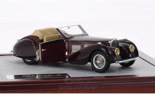 Diecast model cars Bugatti 57 SC 1/43 Chromes Type SC Atalante Cabriolet Gangloff brown/red RHD 1937 Bugatti 57 SC 1/43 Chromes Type SC Atalante Cabriolet Gangloff brown/red RHD 1937 diecast model cars