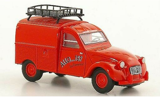 Citroen 2CV pompiers 1/87 Brekina Fourgonette Fire brigade Fire brigade diecast model cars