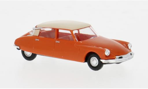 Citroen DS 1/87 Busch 19 orange/beige 1955 1:87 diecast model cars