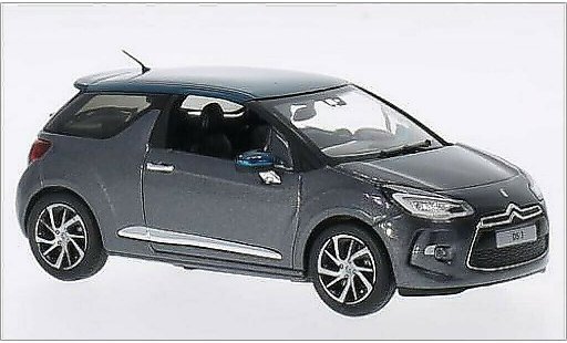 DS Automobiles DS3 Berline 1/43 Norev metallic grey/metallic green 2015 diecast model cars