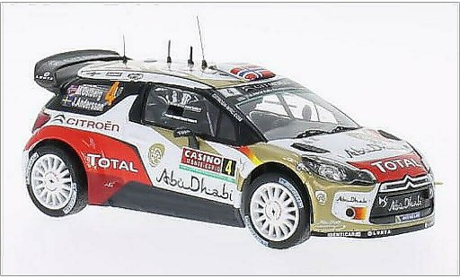 DS Automobiles DS3 WRC 1/43 IXO No.4 Abu Dhabi Rally Monte Carlo 2014 /J.Andersson diecast model cars