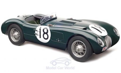 Jaguar C-Type 1/18 CMC green RHD No.18 Racing Team 24h Le Mans 1953 T.Rolt/D.Hamilton diecast model cars