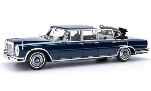 Mercedes 600 1/18 CMC Pullman Landaulet (W100) blue 1965 diecast model cars