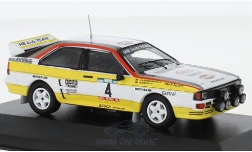 Diecast model cars Audi Quattro 1/43 CMR quattro A2 No.4 HB Team HB Rallye WM Rallye Portugal 1984 mit Decals W.Röhrl/C.Geistdörfer Audi Quattro 1/43 CMR quattro A2 No.4 HB Team HB Rallye WM Rallye Portugal 1984 mit Decals W.Röhrl/C.Geistdörfer diecast model cars