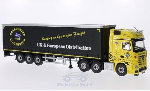 Mercedes Actros 1/50 Corgi MP4 RHD Caledonian Logistics Gardinenplanen-Sattelzug ohne Vitrine diecast model cars