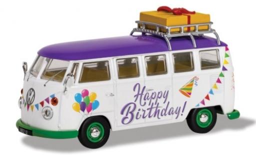 Diecast model cars Volkswagen T1 1/43 Corgi Camper white/Dekor RHD Happy Birthday Volkswagen T1 1/43 Corgi Camper white/Dekor RHD Happy Birthday diecast model cars