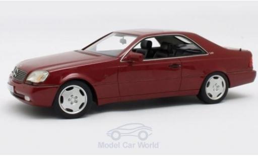 Diecast model cars Mercedes 600 1/18 Cult Scale Models SEC (C140) metallic red 1992 Mercedes 600 1/18 Cult Scale Models SEC (C140) metallic red 1992 diecast model cars