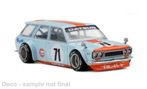 Datsun 510 1/64 Mini GT Gulf Wagon V1 blau/orange 1969 Gulf #71 1:64