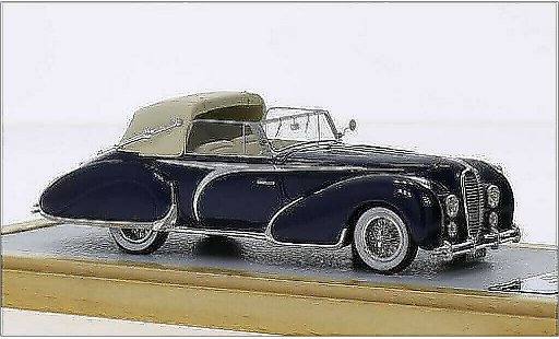 Delahaye 135 Cabriolet 1/43 Chromes Convertible Figoni Falaschi blue RHD 1948 diecast model cars