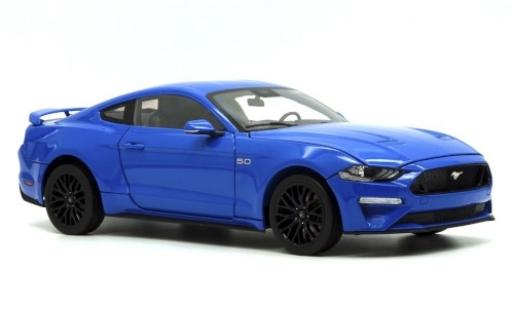 Diecast model cars Ford Mustang 1/18 Diecast Masters GT 5.0 metallic blue 2019 Ford Mustang 1/18 Diecast Masters GT 5.0 metallic blue 2019 diecast model cars